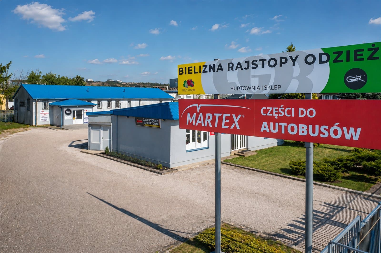 Siedziba LGR przy Domaszowskiej 115D w Kielcach — hurtownia i sklep
